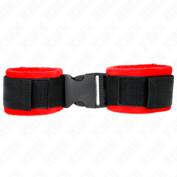 Obsenza - KINK Nylon Bind Hook &amp; Loop Wrist Restraints Adjustable 25-35 cm - Black - Image 1