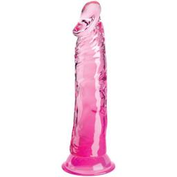 Obsenza - Realístico Pene King Cock Clear de 19. - Rosa - Image 1