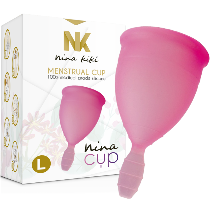 Obsenza - NINA KIKÍ Menstruationscup Größe L – Umweltfreundliche Hygiene Lösung - Rosa - Image 1