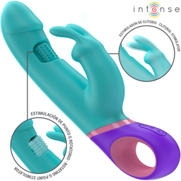 Obsenza - Vibromasseur Monica Rabbit avec Stimulateur de Point G Rotatif - Bleu Ciel - Image 1
