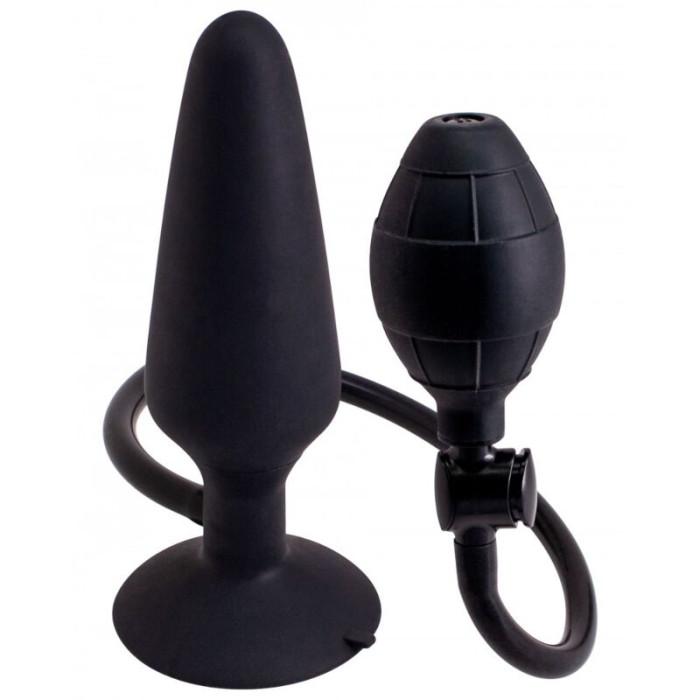 Obsenza - Plug Anal Inflable Grande de Silicona con Inflador Manual de Seven Creations - Image 1