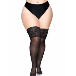 Obsenza - Meias Stay Ups Sheer Thigh High Plus Size Leg Avenue - Plus size - Image 1