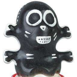 Obsenza - Preservativo decorativo pintado a mano calavera negra modelo 1 - Image 1