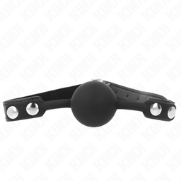 Obsenza - Palla in Silicone 4 cm Modello Gag 1 per Controllo e Sottomissione - Nero - Image 1