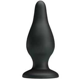 Obsenza - Plug Anal Ergonomique en Silicone Noir 15,4 cm avec Ventouse - Image 1
