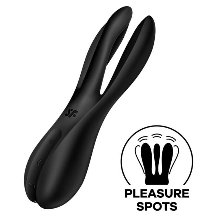 Obsenza - Vibrateur Threesome 2 noir pour stimulations sensuelles et plaisir partagé - Image 1