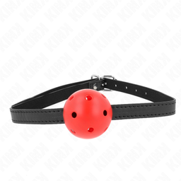 Obsenza - Simplicity Rot Atmungsaktiver 4,5 cm Ballgag 62 x 1,5 cm von KINK - Image 1