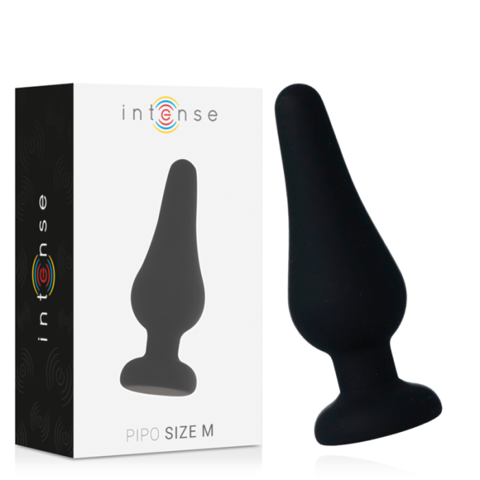 Obsenza - Plug Anal Pipo M Silicone Preto 11 cm - Intense - Preto - Image 1
