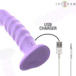 Obsenza - Intense Brenda Vibrator Size M with Spiral Design and Remote Control - Purple - Image 1