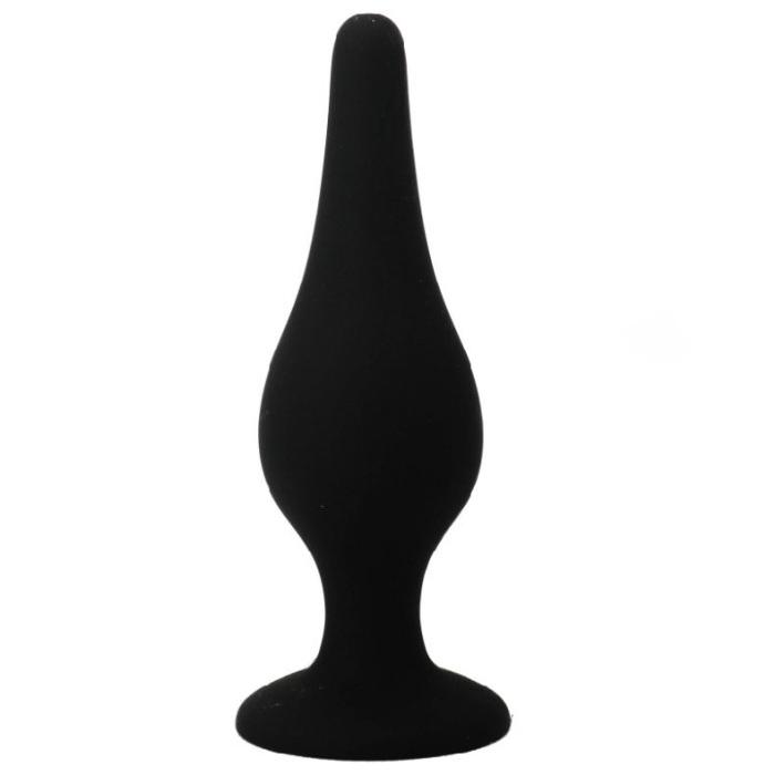 Obsenza - Premium Black Silicone Anal Plug with Suction Base – 14 cm - Image 1