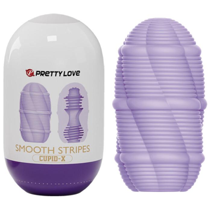 Obsenza - Pretty Love Smooth Stripes Cupid Masturbator Egg for Ultimate Pleasure - Image 1