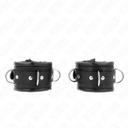 Obsenza - Pulso Pesado Ajustável com Forro de Pele Preta 20-30 cm x 6 cm - Preto - Image 1