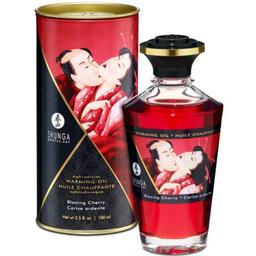 Obsenza - Huile de Massage Effet Chaleur Saveur Cerise Intense par Shunga - 100ml - Image 1