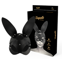 Obsenza - Elegant Vegan Leather Bunny Ears Mask by Coquette Chic Desire - OS - Image 1