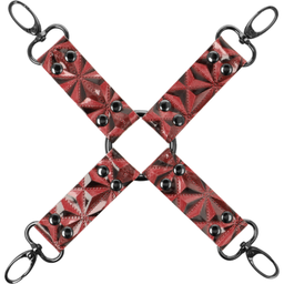 Obsenza - Hog Tie de Cuero Vegano Edición Premium Red para Bondage y Sumisión - Rojo - Image 1