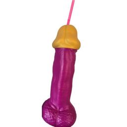 Obsenza - Vaso de Pênis de Plástico Fúcsia para Festas Divertidas | DIVERTY SEX - Fúcsia - Image 1