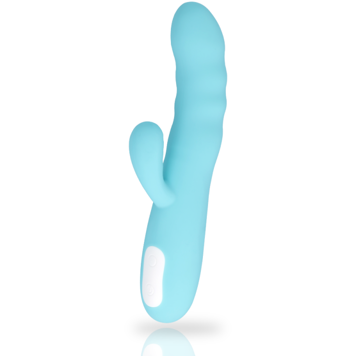 Obsenza - Vibrador rotador Eiffel con doble estimulación y 10 programas de vibración - Turquesa - Image 1