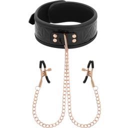 Obsenza&#x20;-&#x20;BEGME&#x20;Black&#x20;Edition&#x20;Collar&#x20;with&#x20;Nipple&#x20;Clamps&#x20;and&#x20;Neoprene&#x20;Lining&#x20;-&#x20;Black&#x20;-&#x20;Image&#x20;1