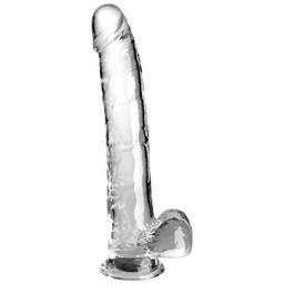 Obsenza - Dildo Realista Transparente con Testículos de 24. - Image 1
