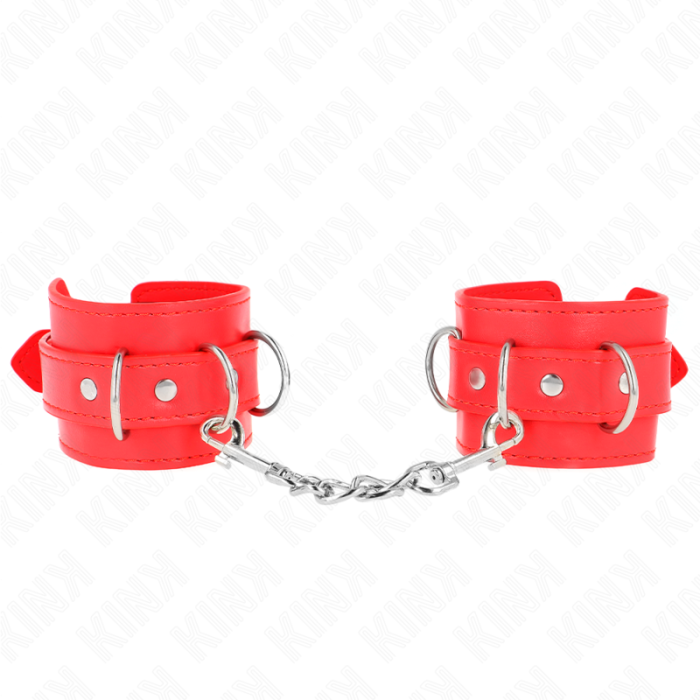 Obsenza - Pulseiras de Controle Ajustáveis com D-Ring KINK Vermelho 17,5-25 cm - Vermelho - Image 1