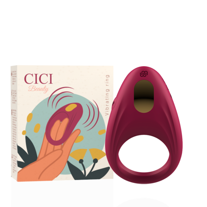 Obsenza - Cici Beauty Premium Silicone Vibrating Cock Ring with Clitoral Stimulator - Image 1