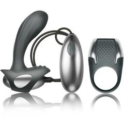 Obsenza - Excite kit anillo para pene + masajeador próstata con cable - Image 1