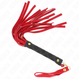Obsenza - Látigo Mini de Piel de Ante Rojo 30 cm para Juegos BDSM - Image 1