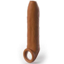 Obsenza - Manga Sem Cortes 17,78 cm com Alça Caramelo para Prazer e Estilo - Castanho Escuro - Image 1