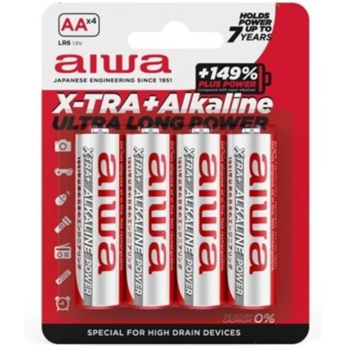 Obsenza - AIWA X-tra Alkaline AA Batteries LR6 Blister 4 Pack - Image 1