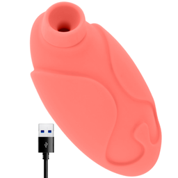 Obsenza - Coral Clitoris Wave Stimulator by OHMAMA - Rechargeable &amp; 10 Vibration Levels - Coral - Image 1