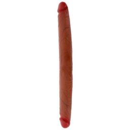 Obsenza - Double-ended silicone dildo caramel 40 cm - Image 1
