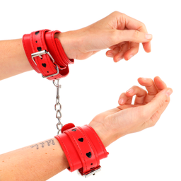 Obsenza&#x20;-&#x20;KINK&#x20;Red&#x20;Heart&#x20;Inlay&#x20;Adjustable&#x20;Wrist&#x20;Restraints&#x20;21-28&#x20;cm&#x20;-&#x20;Red&#x20;-&#x20;Image&#x20;1