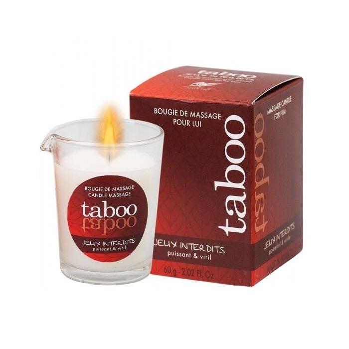 Obsenza - Vela de Masaje Taboo para Él Juegos Interditos Aroma Liquen Salvaje - Image 1
