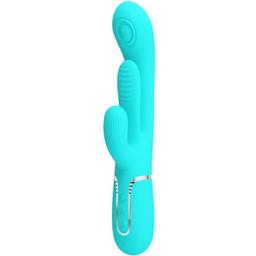 Obsenza - PRETTY LOVE Shania Triple Rabbit Multifuncional Vibrador 3 em 1 - Céu Azul - Image 1
