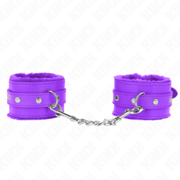Obsenza - Appui-poignets doublés de fourrure premium avec ceinture ajustable - Violet - Image 1