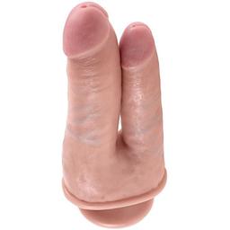 Obsenza - King Cock Realistic Double Penetrator Dildo - Flesh Tone - Image 1