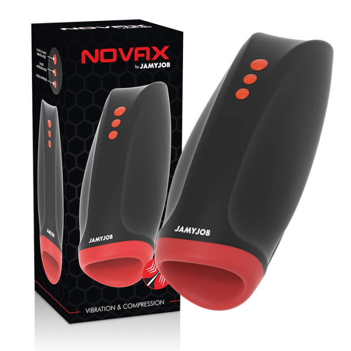 Obsenza - JAMYJOB Novax Masturbator mit Vibration und Kompression für intensives Vergnügen - Image 1