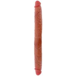 Obsenza - Dildo doble dong de silicona caramelo 46 cm - Image 1