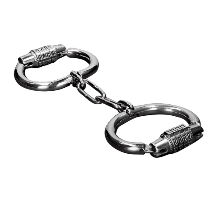 Obsenza - Menottes en Acier Inoxydable avec Serrure à Combinaison - Image 1