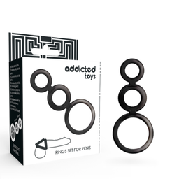 Obsenza - Addicted Toys Penis Ringen Set für intensives Vergnügen und Erektionserweiterung - Image 1