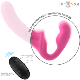 Obsenza - Vibrador Doble Amy de 20 cm con Control Remoto y Silicona Segura - Rosa - Image 1