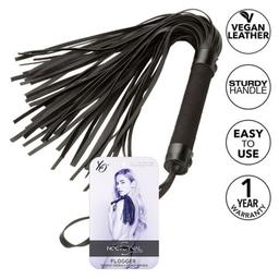 Obsenza - Calexotics Nocturnal Leather Flogger for Sensory Play - Black - Image 1