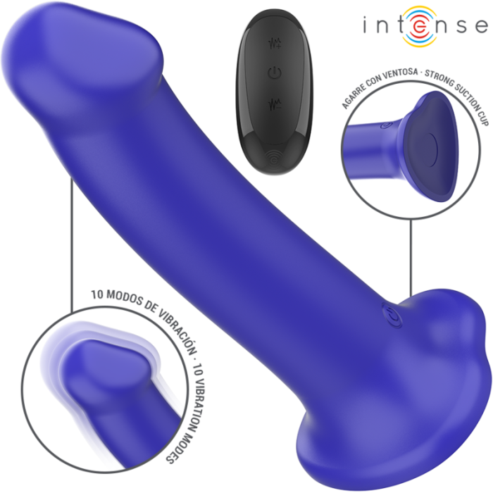 Obsenza - INTENSE Victoria Vibrator mit Saugnäpfen und Fernbedienung – 10 Vibrationsmodi - Blau - Image 1