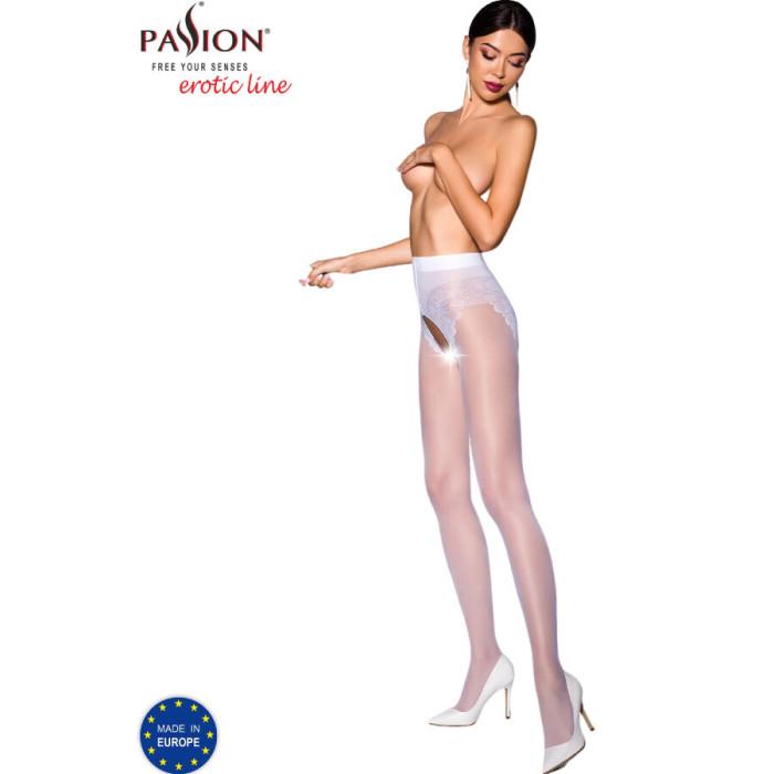 Obsenza - Passion Tiopen 006 White Tights 1/2 30 Den for Elegant Daring Looks - Image 1
