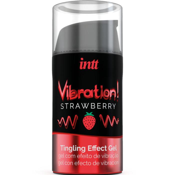 Obsenza - INTT Powerful Strawberry Intimate Vibrating Stimulating Gel - 15ml - Image 1