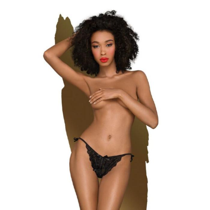 Obsenza - String Sexy en Dentelle Trop Chaud pour Être Vrai S/M - Lingerie Penthouse - Image 1