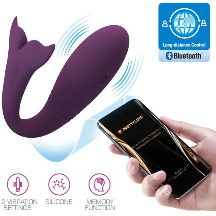 Obsenza - Pretty Love Jayleen App-Controlled Vibrator for Couples with 12 Vibration Modes - Purple - Image 1