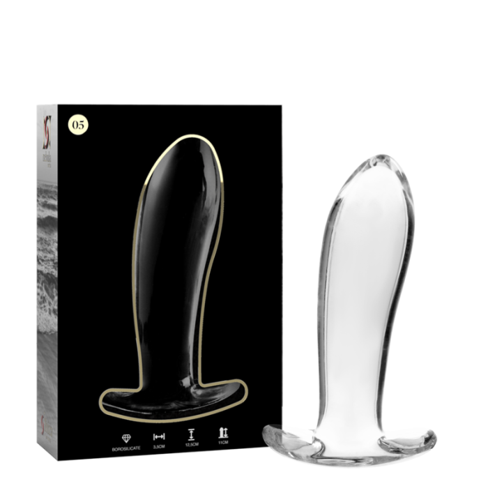 Obsenza - Nebula Series Ibiza Model 5 Anal Plug Borosilicate Glass Clear 12. - Image 1