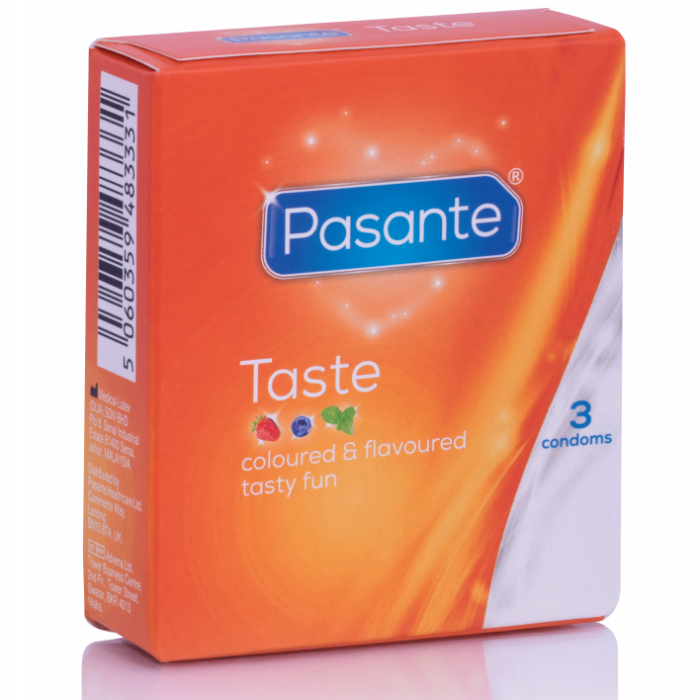 Obsenza - Pasante Flavored Condoms Pack of 3 for Tasty Sensations - Image 1