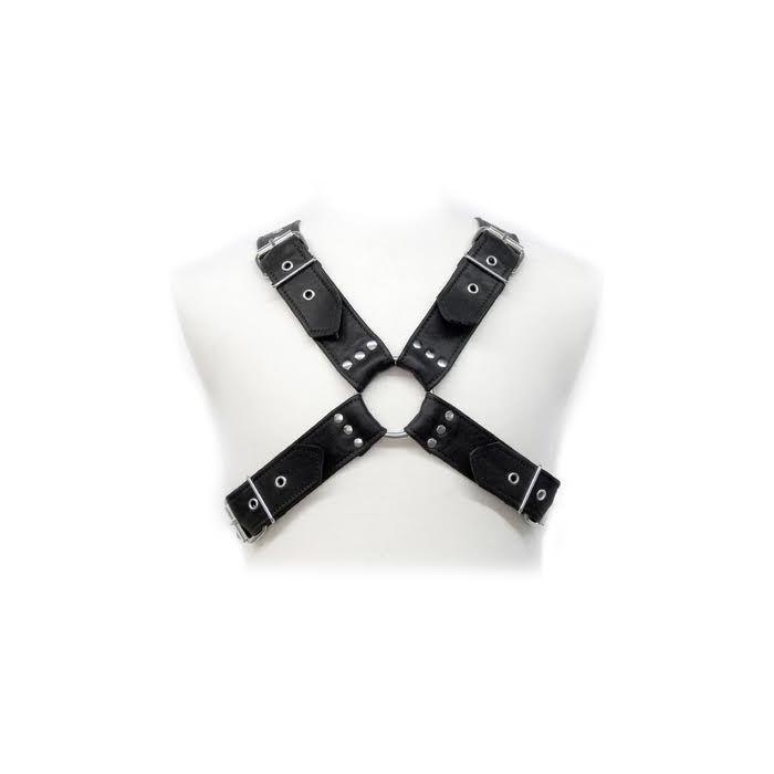 Obsenza - Adjustable Leather Buckles Harness for BDSM Play - OS - Image 1